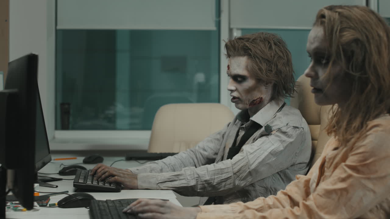 Mindless Zombie Workers in Office