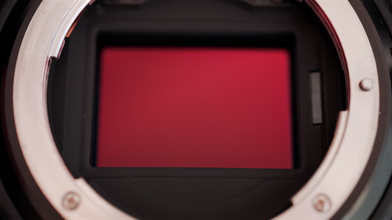 Close up view of a digital camera lens