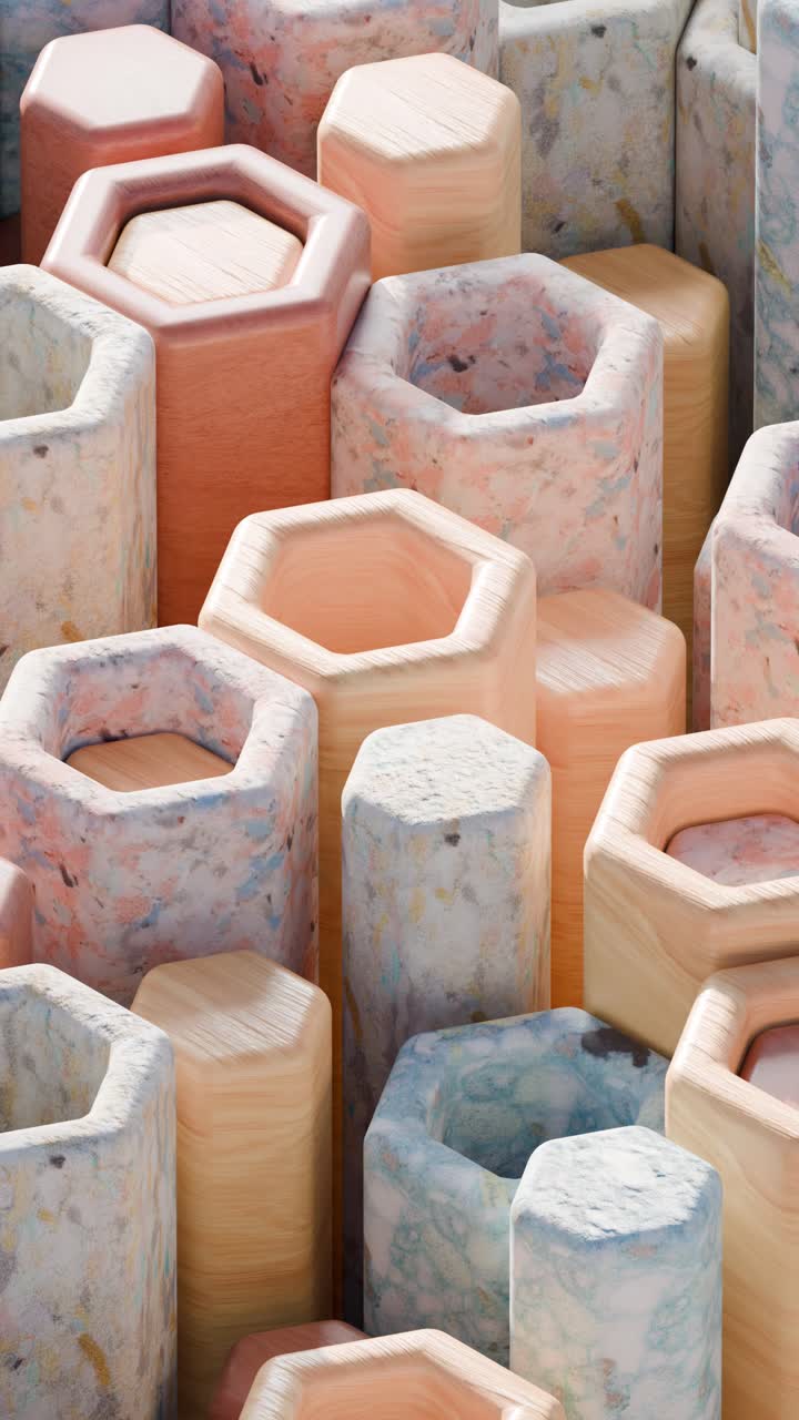 formas geométricas abstractas en colores pastel