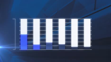 Procesamiento-De-Datos-Estadísticos-Contra-Punto-De-Luz-Sobre-Fondo-Azul