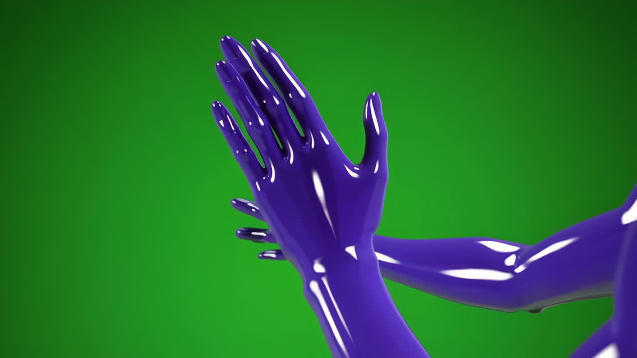 Purple Praying Hands 3D Model