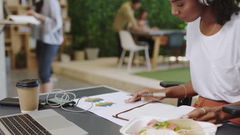 laptop, writing and student at coffee cafe