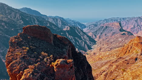 stunning aerial view of gran canaria's rugged mountains and valleys