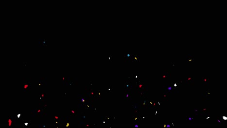 realistic multicolored confetti gunshot popper explosions shooting falling green screen alpha