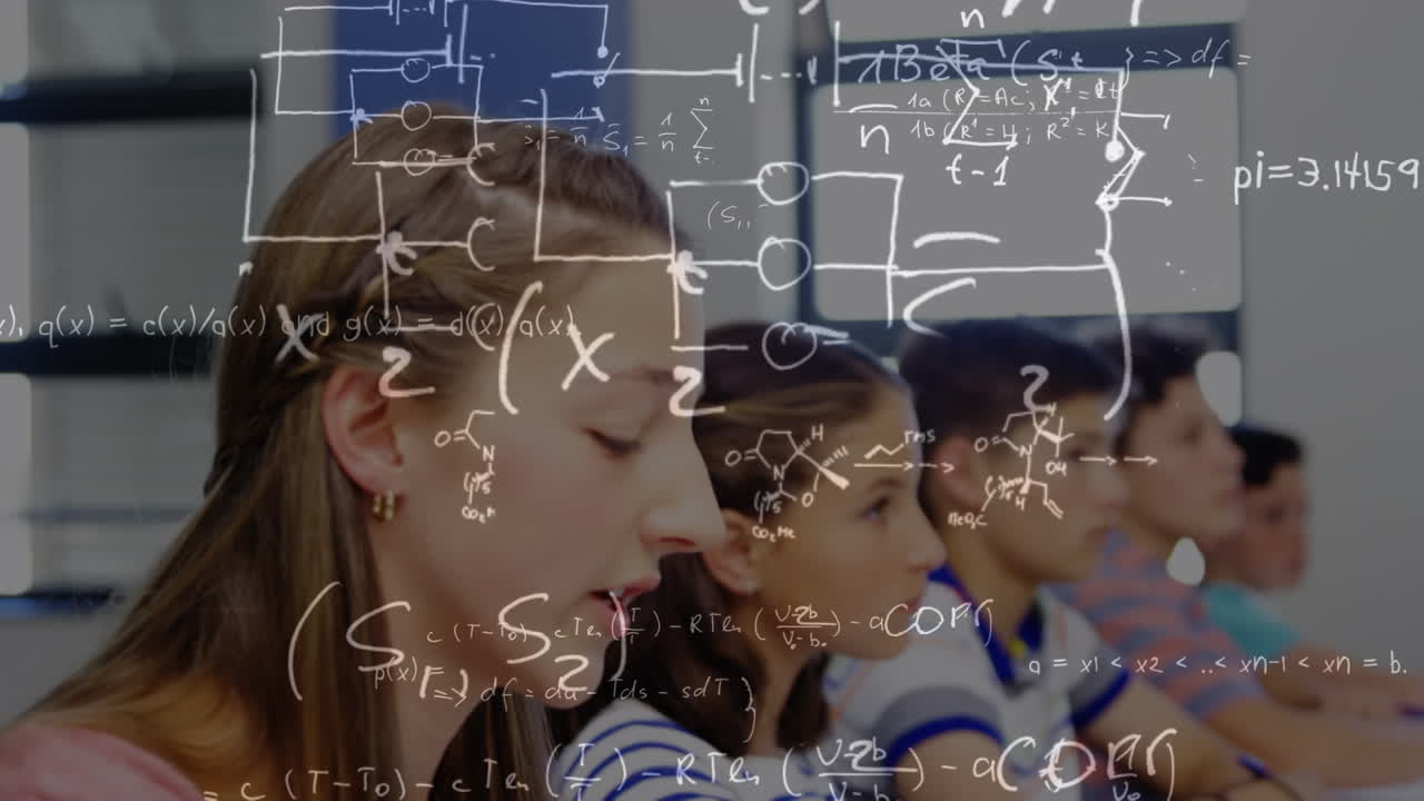 animación de ecuaciones matemáticas en diversos escolares