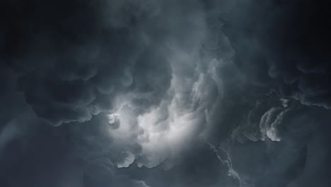tormenta severa y relámpagos intensos en el cielo nocturno 4k