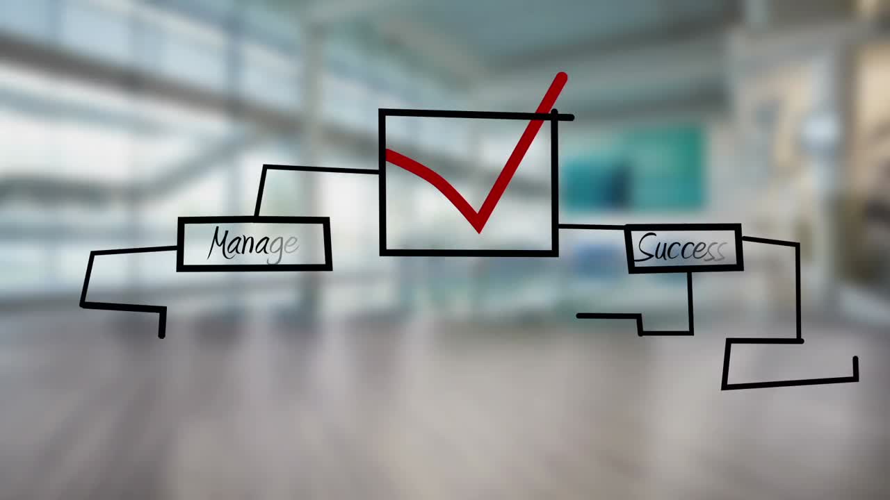 hombre de negocios dibujando un diagrama de flujo de negocios