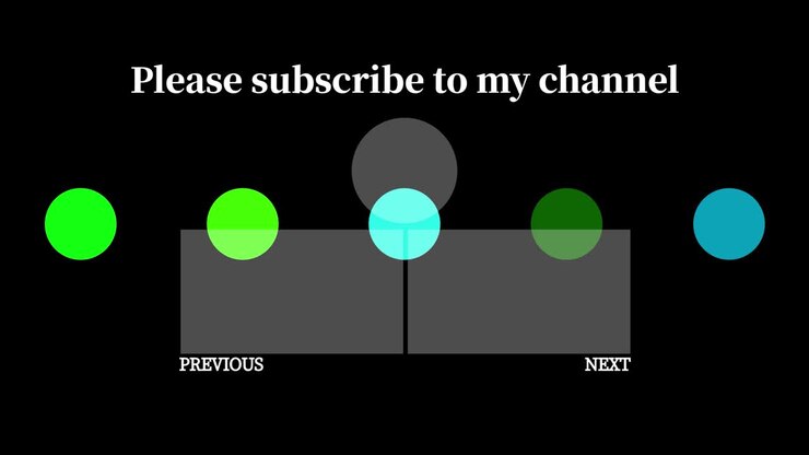 Colorful ball sphere end card ending screen motion graphics