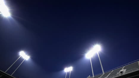 empty football stadium at night