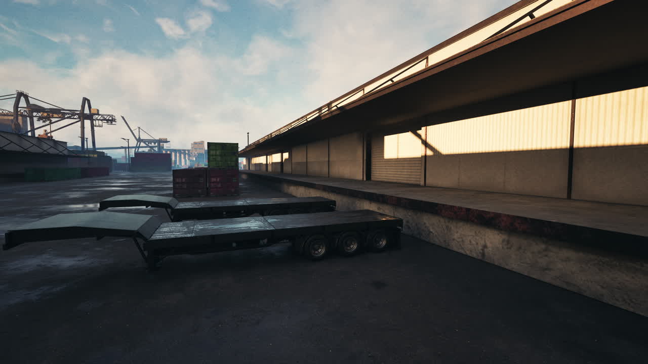 항구에 있는 운송 컨테이너