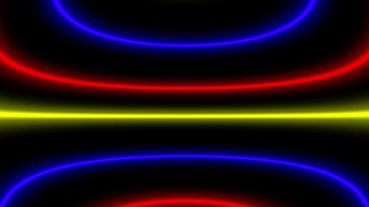 Neon line illumination animation motion graphics