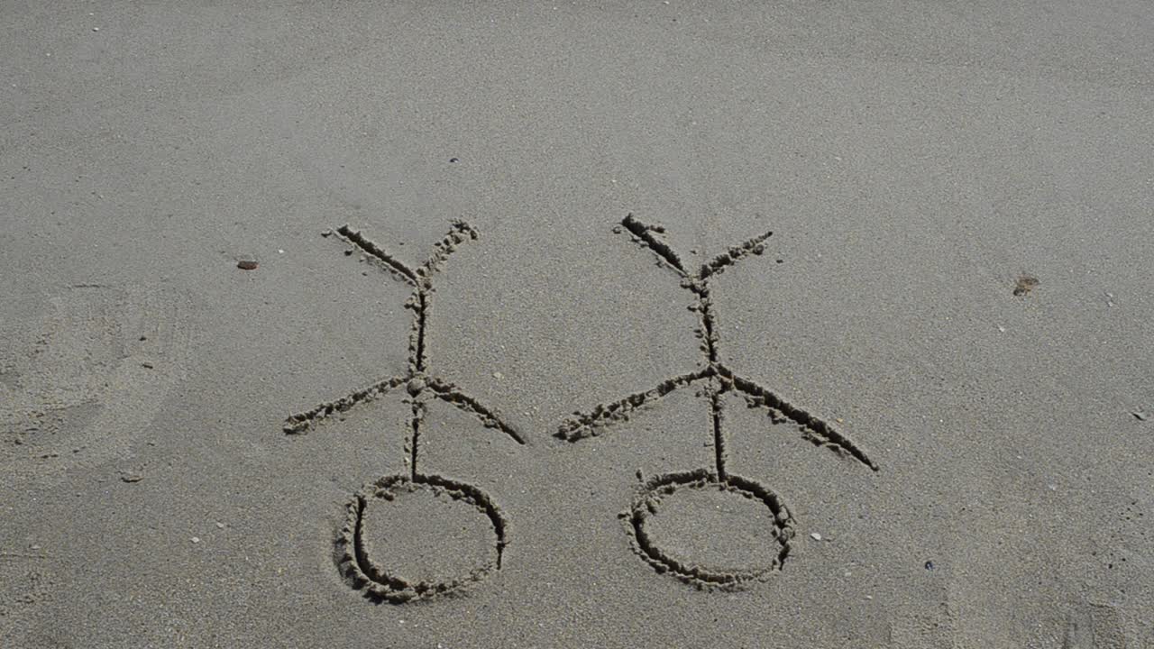 beach sand summer inscription on the sand. Shooting on the beach