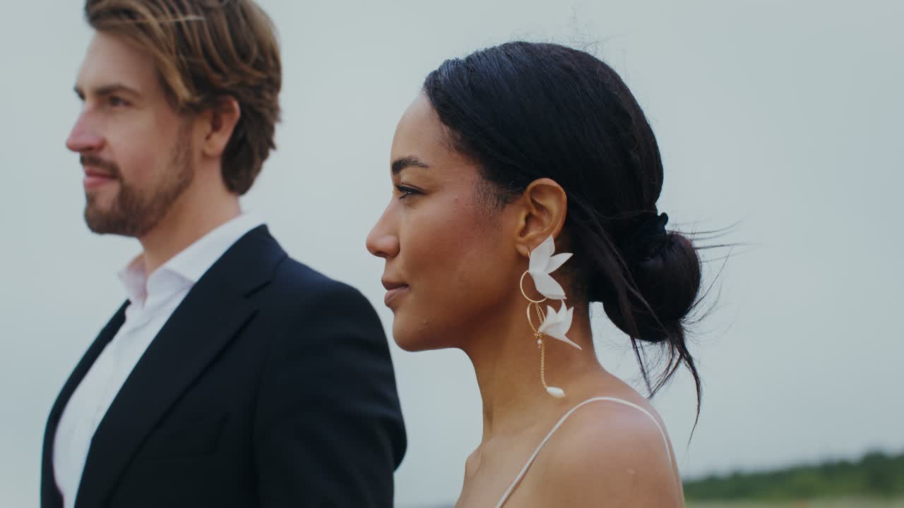 A couple in love on their wedding day