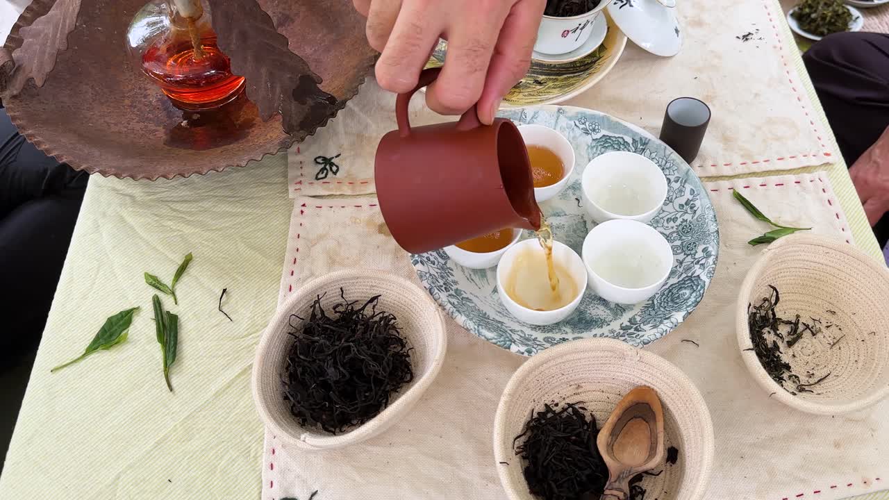Persian tea experience with ancient tradition cultural heritage methods clay brewing kettle elegance harmony healing herbal drink healthy preparation ritual hospitality garden Iran vintage wellness