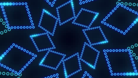 stunning blue dot pattern mesmerizing circles and  diamonds on black background