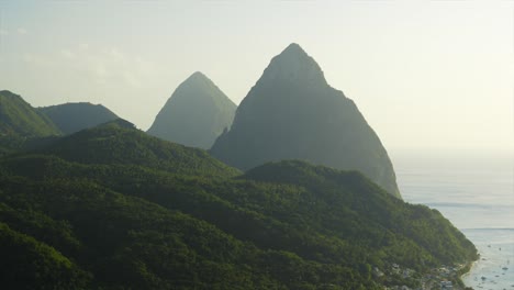 saint lucia pitons landscape