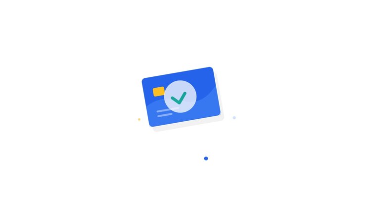 Animated Credit Card Showing Successful Payment Confirmation