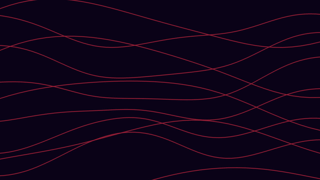 líneas rojas dinámicas curvas y patrón ondulado sobre fondo negro