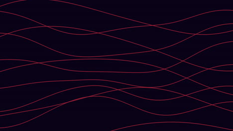 dynamic red lines curved and wavy pattern on black background