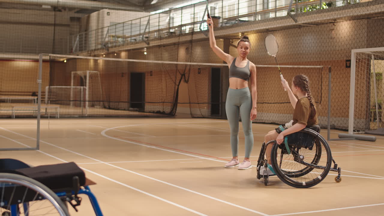 Diverse Athletes Warming Up Before Game