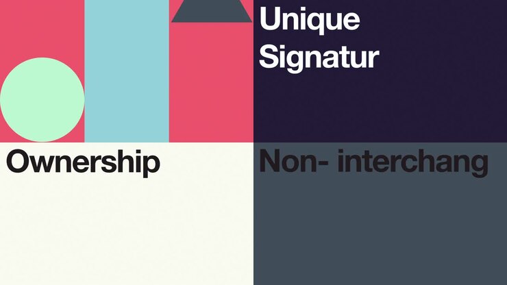 NFT Related Words with Write-On Typography and Simple Motion Graphics Animation