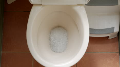 man cleaning household toilet bowl