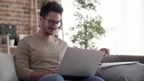 entrepreneur working with laptop at home office