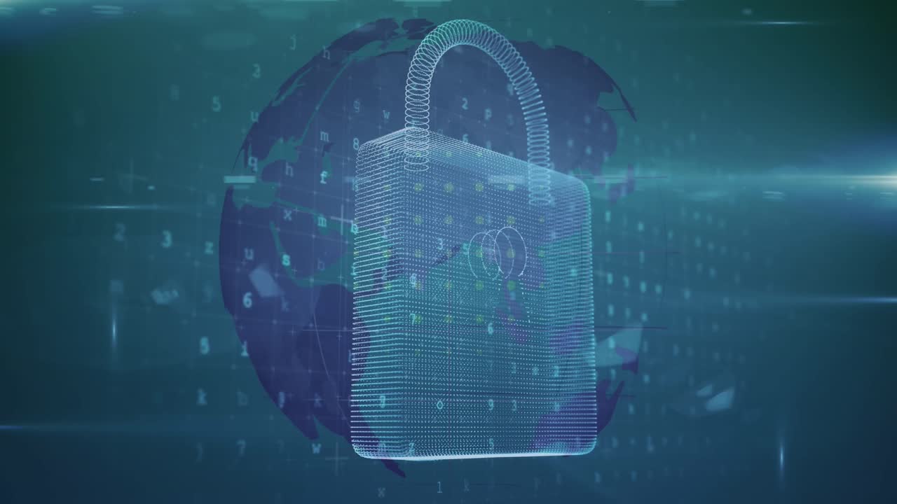 animación del procesamiento de datos en todo el mundo