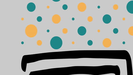 animación digital de formas abstractas coloridas que se mueven contra un fondo gris