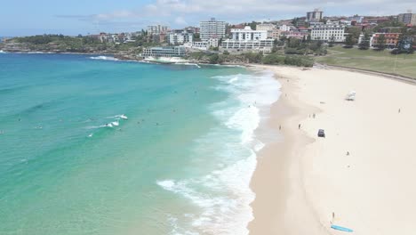 people enjoying summer vacation at bondi beach - bondi in sydney, nsw, australia