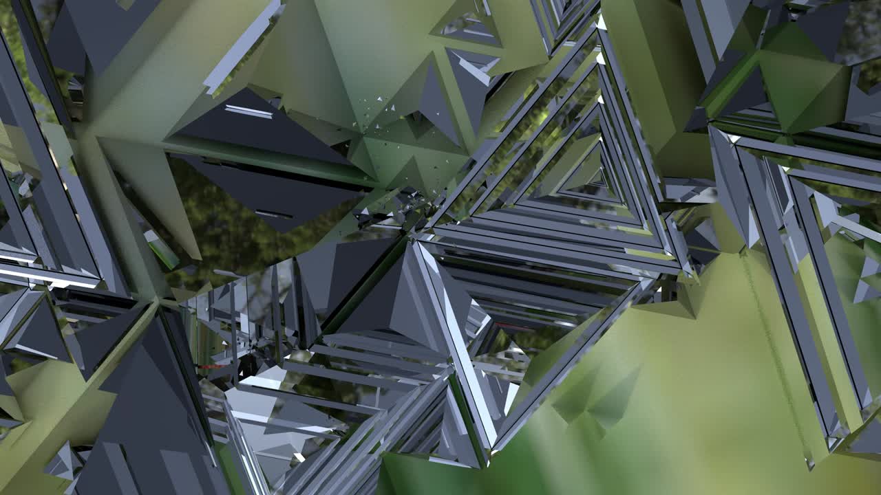 삼각형과 금속 피라미드는 패턴을 만니다.