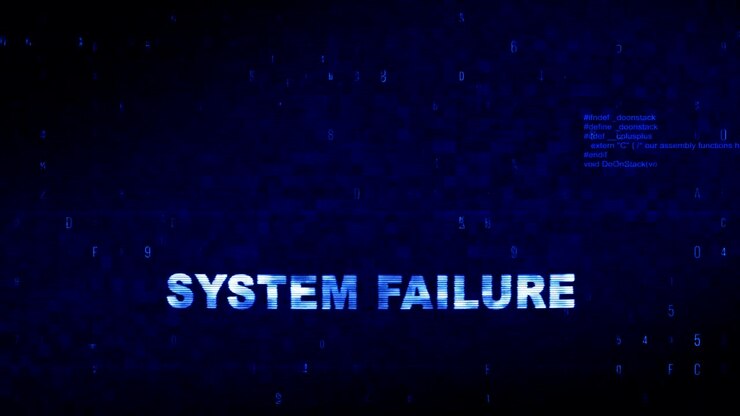 System Failure Text Digital Noise Twitch Glitch Distortion Effect Error Animation.
