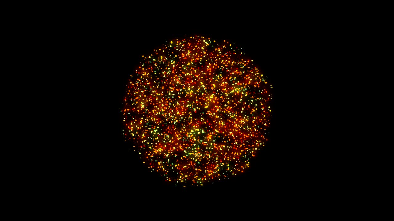 esfera de partículas coloridas. fondo digital abstracto