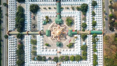 stunning bird's-eye view of kuthodaw pagoda, buddhist stupa in mandalay, myanmar.