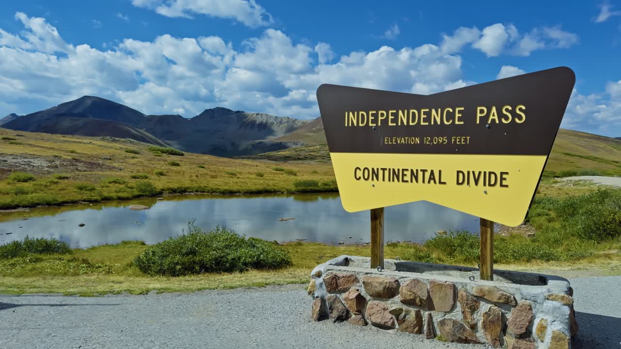 Scenic View of Independence Pass and Continental Divide in Colorado Rockies