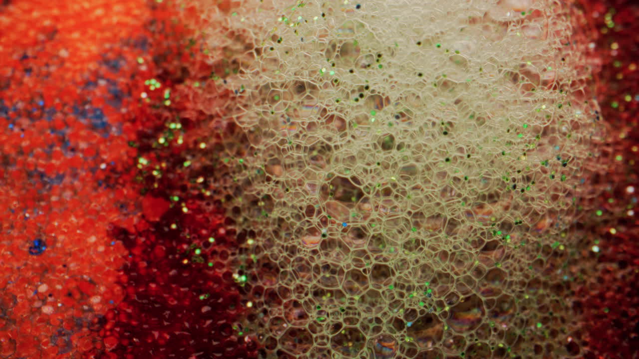 Colorful Soap Foam with Glitter
