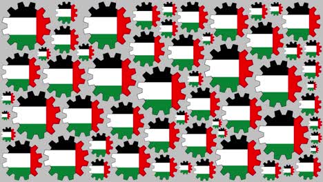 la bandera de los emiratos árabes unidos gira en el fondo