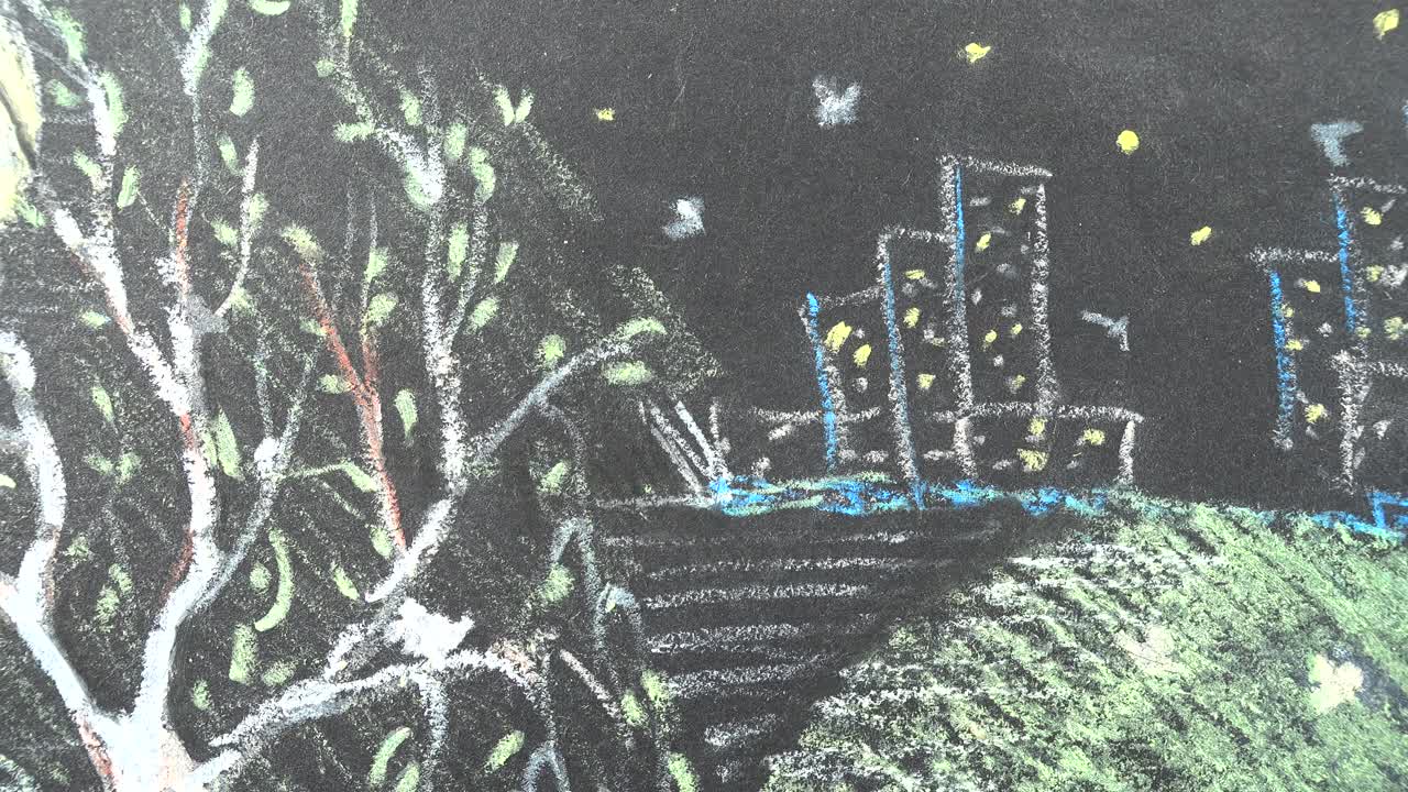 夜景の絵
