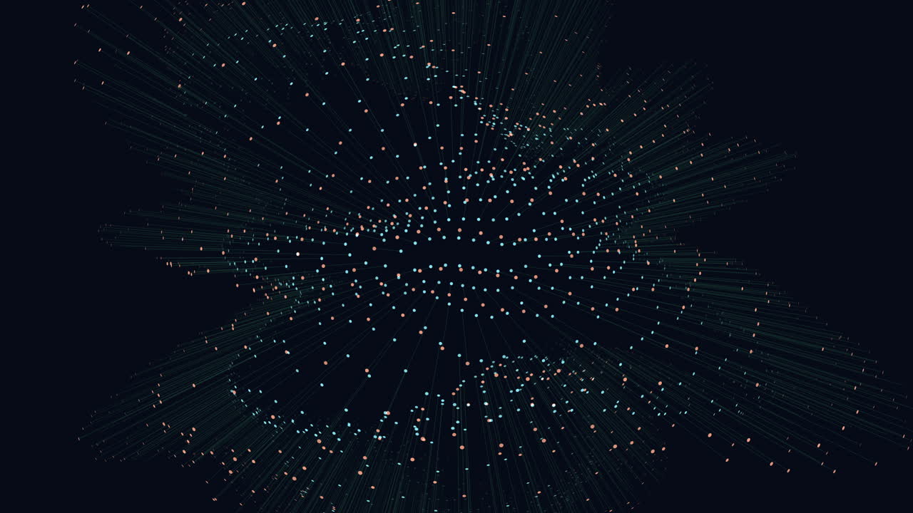 An intricate depiction of interconnected lines forming a network with scattered dots. The image illustrates complex relationships within a web of interconnected points