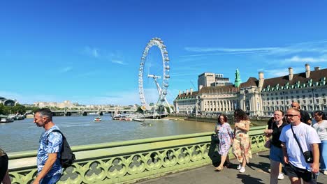 people enjoying a sunny day in london