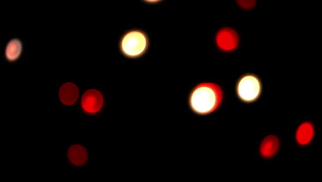 círculos brillantes de luz moviéndose en negro