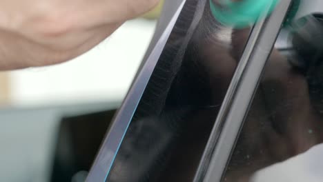 polishing black trim on car