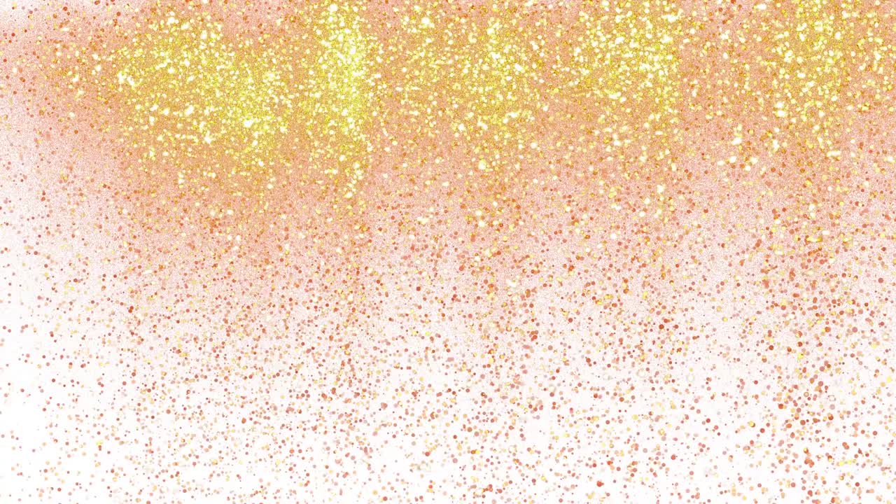 금빛 반이는 파우더 비, 반이는 콘페티와 함께 축제 황금 먼지 입자