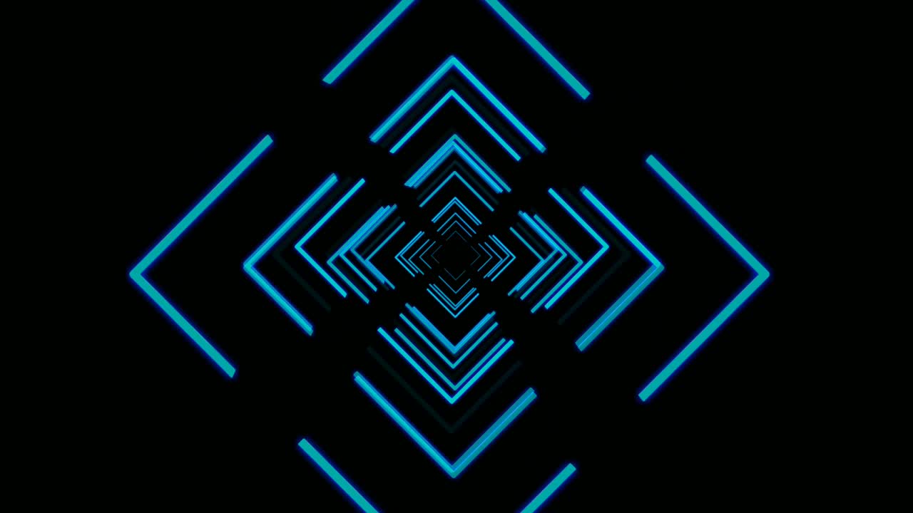 Abstract neon light sci-fi tunnel seamless loop