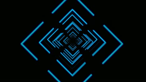 bucle sin interrupción del túnel de ciencia ficción de luz de neón abstracta