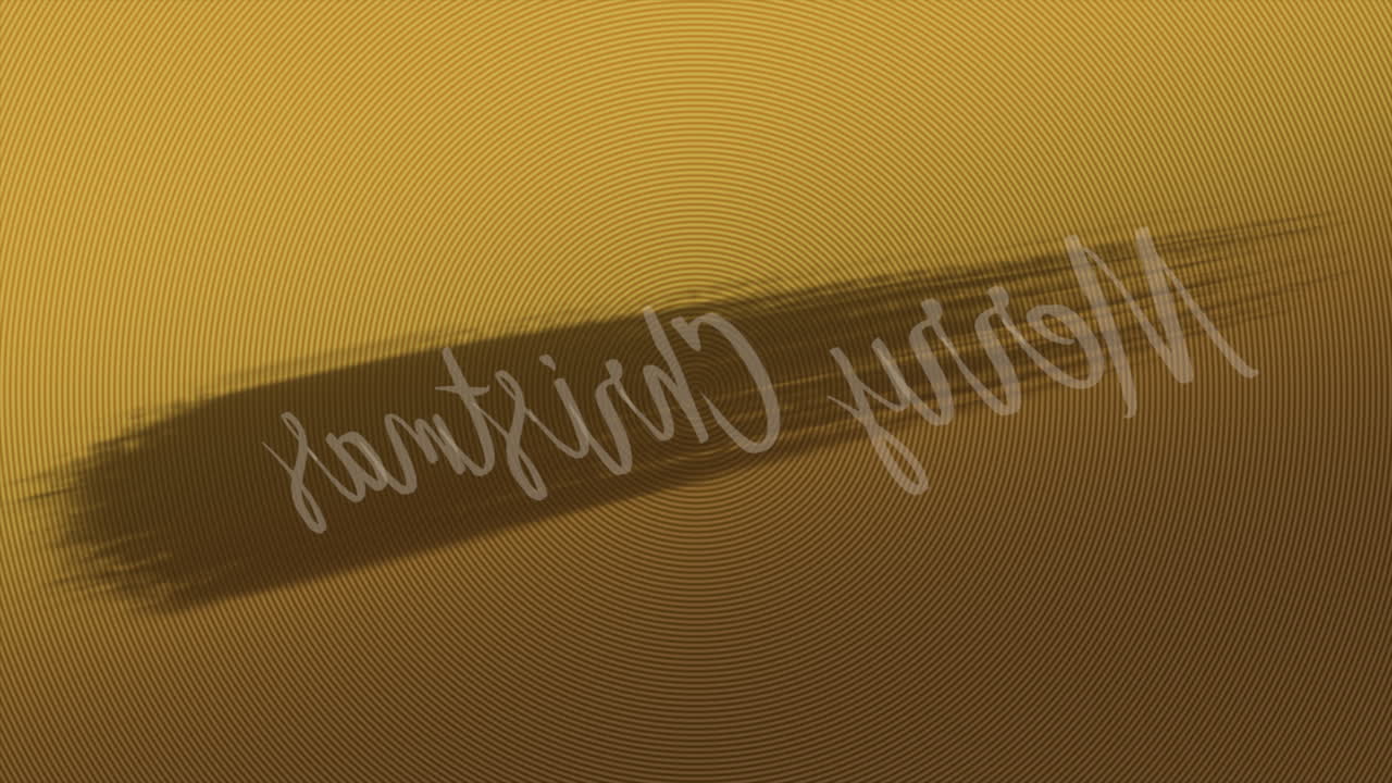 Merry Christmas with gold brush on gold gradient