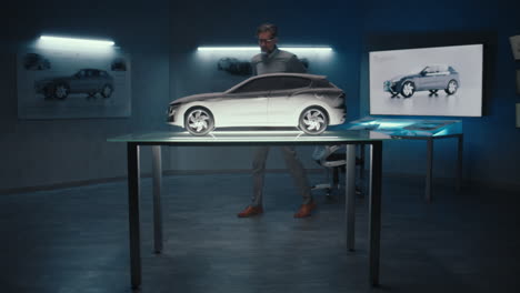 car design prototype in a modern studio