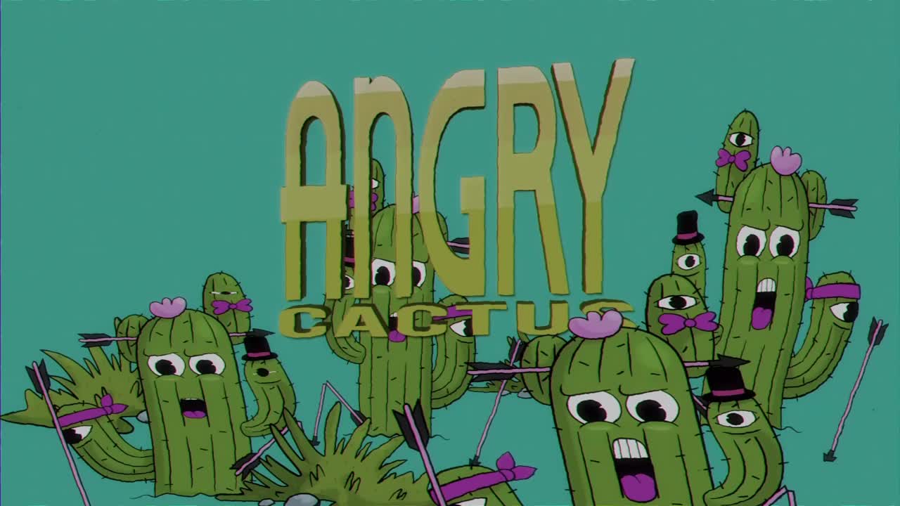 Personaggi animati creativi con titoli in uno stile nostalgico rivisitato