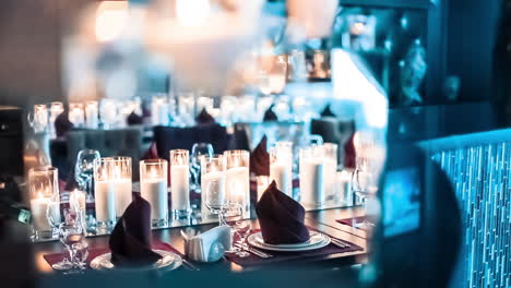 lighted candles in wide glass cups