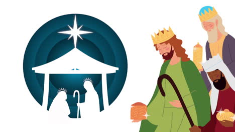 the three kings visit the christ child